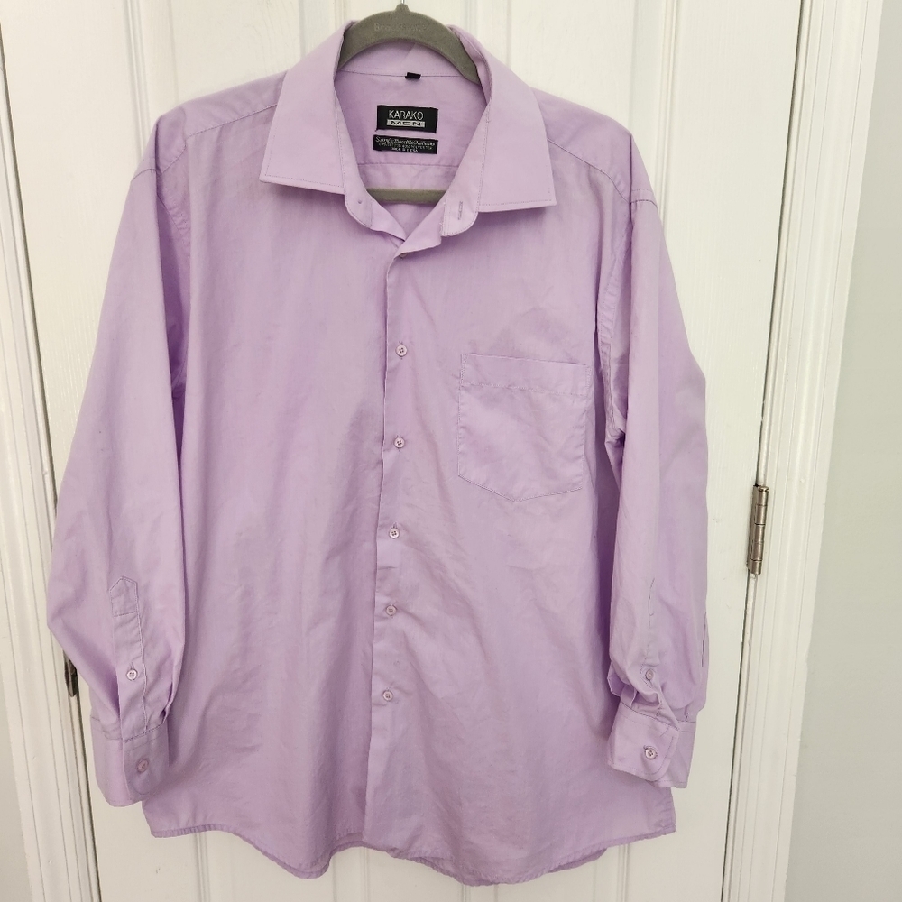 Karako Lavender Button Down Shirt Men’s Dress Shirt